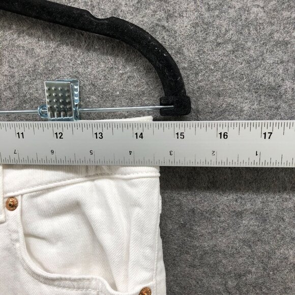 Zara Slim Straight Jeans Womens 6 White Low Rise Stretch - Picture 7 of 11